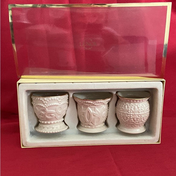 Lenox Classic Set of 3 Beaded Tea Lights - Picture 2 of 3